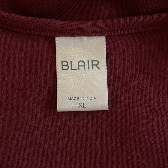 BLAIR Vintage Maroon Red Embroidered Maxi Dress Womens Size XL Long Sleeve Fall - Picture 8 of 9